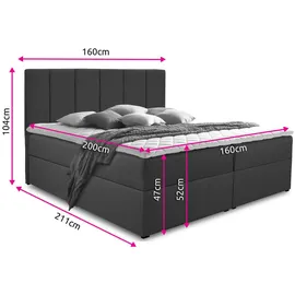 Sofnet Boxbett, Beige, (Inari 22), 160 x 200 cm, Schlafzimmer, Betten, Boxspringbetten