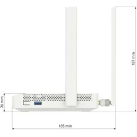 Keenetic Hero 4G+ AX1800 Mesh-WLAN-6-4G+-Modem-Router mit einem 4-Port-Gigabit-Smart-Switch und USB-3.0-Port
