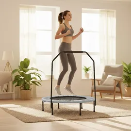 Relaxdays Fitness-Trampolin 102 cm Schwarz/Grau