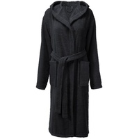 CelinaTex Bademantel Saunamantel Damen Frottee Kapuze Fehmarn S schwarz, Baumwolle schwarz S