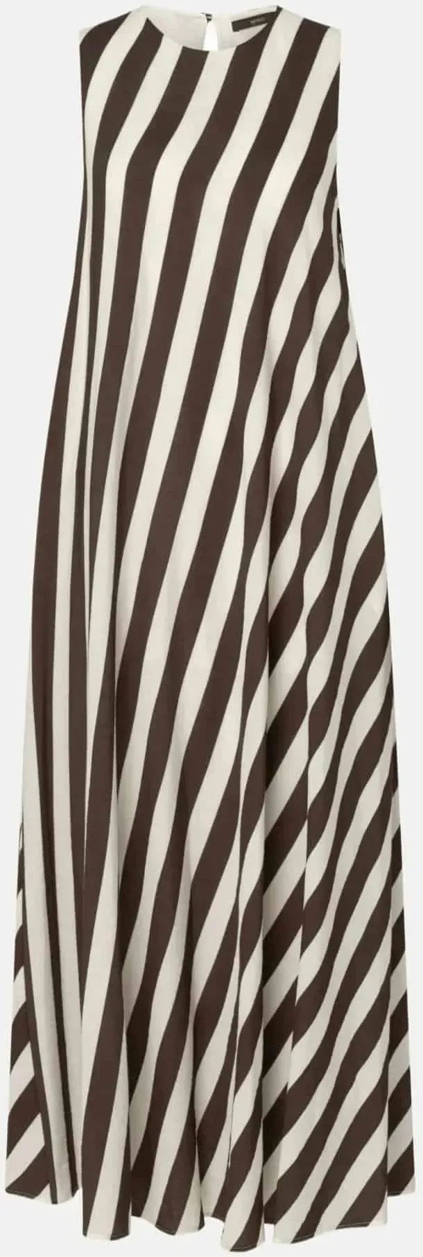 Maxi-Kleid gestreift Braun 36