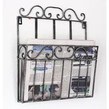 DanDiBo Ambiente DanDiBo Wandregal Zeitungsständer 09913 Magazinhalter 38 cm Küchenregal Zeitungshalter
