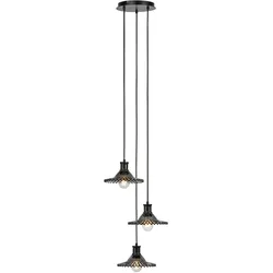 MARKSLÖJD Novia Deckenlampe 3L Schwarz