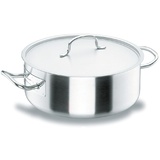 Lacor 50040 Bratentopf mit Deckel 40 cm Silber