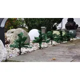FHS International Tannenbaum Leuchtstäbe 5er Set 12 LED 25 cm spritzwassergeschützt Weiß/Grün/Schwarz