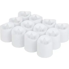 IDENA LED Teelichter 4 cm 12 St. weiß