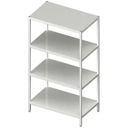 Stalgast Edelstahl Regal mit glatten Böden, 800x700x1800 mm, verschweißt
