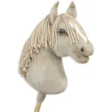 Hobby Horse Großes Pferd auf Stock Premium - cremello A3