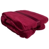 Wohndecke Flanell Couchdecke 145x195cm mit Ärmeln und Tasche Kuscheldecke, Marabellas Shop, in verschiedenen Farben rot