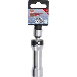 BGS Zündkerzen-Gelenkeinsatz Zwölfkant mit Haltefeder Antrieb Innenvierkant 10 mm (3/8") SW 18 mm