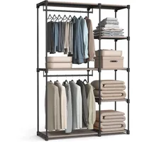 Songmics Garderobenständer 124 x 43 x 182 cm Taupe