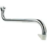 tecuro S-Auslauf für Elektro-Übertischgeräte 1/2 Zoll flachdichtend, Länge 300 mm, Messing verchromt