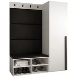 ABIKS MÖBEL Garderoben-Set MIRO Set 6, Garderobe mit gepolsterten Paneelen, Modern Design schwarz