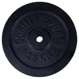 GORILLA SPORTS Hantelscheiben Set/Einzeln, 0,5kg-30kg Gewichte, 30/31mm, Gewichtsscheiben, Gusseisen schwarz