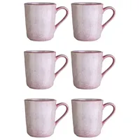 Home4You Kaffeetassen 6er Set, 355 ml - Rosa -