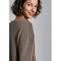 STREET ONE Damen A322805 Silk-Look Shirt, Muddy Brown, 40 EU