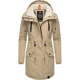 Ragwear Wintermantel "Elsien", Damen, Gr. XL (42), grau (taupe), Obermaterial: 100% Polyester. Innenfutter: 100% Polyester. Wattierung: 100% Polyester, tailliert ca.