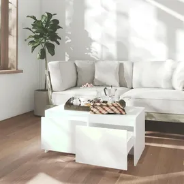furnicato Moderner Couchtisch Weiß Holzwerkstoff 90 x 50 x 41,5 cm