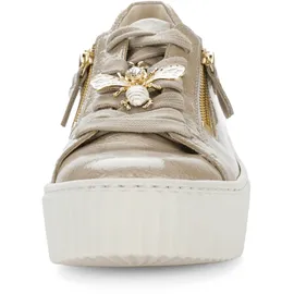 Gabor Damen Plateau-Sneaker Beige/Gold 40