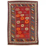 KUHFELL online & NOMAD Orientteppich Vintage Nomaden Teppich Kelim Fars Ghashghai 220 x 135 cm Rot Blau, Handgewebt, 100% Wolle, pflanzliche Farben