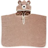 Erwin Müller Kinder-Poncho Bär Walk-Frottier beige Größe 50x70 cm - 50x70 cm