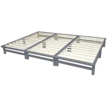Homestyle4u Familienbett 270 x 200 cm Grau
