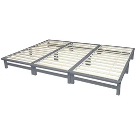 Homestyle4u Familienbett 270 x 200 cm Grau