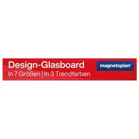 Magnetoplan Glas-Magnettafel 100 x 600 cm intensiv-rot