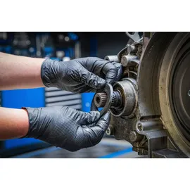 BGS TECHNIC Einweghandschuhe-Box, Nitril mit extra Griffigkeit 100 Stück