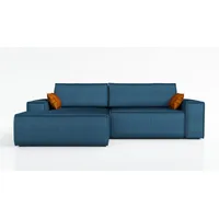 Mebloland Ecksofa TOR mit Schlaffunktion. Farbe: Blue. - Blau