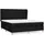 vidaXL Boxspringbett mit Matratze Schwarz 180x200 cm Stoff