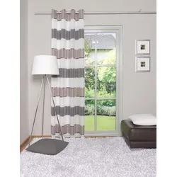 Vorhang HOME WOHNIDEEN "DARIAH", grau (stein), B:140cm H:245cm, Polyester, Gardinen, HxB: 245x140, blickdicht