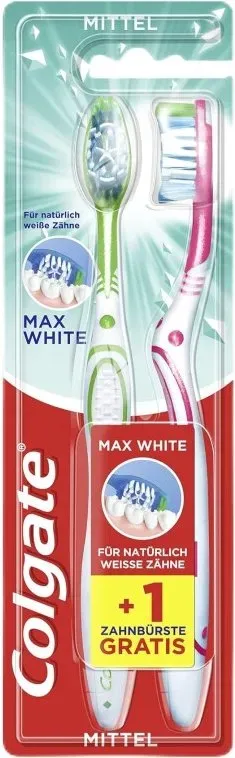 Colgate Max White Zahnbürste Medium 2 Stück