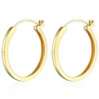 ELLI PREMIUM Paar Creolen Creolen Klassisch Rund 585 Gelbgold goldfarben