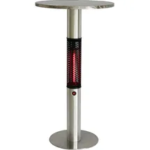 Jet-Line Stehtisch Heiztisch 110 x 60 cm CAPELLA Silber elektrisch Wärme für Terrasse Garten Balkon Terrassenstrahler Heizung Heizpilz - Silber