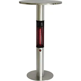 Jet-Line Stehtisch Heiztisch 110 x 60 cm CAPELLA Silber elektrisch Wärme für Terrasse Garten Balkon Terrassenstrahler Heizung Heizpilz - Silber
