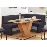 Home Affaire Eckbank HOME AFFAIRE, grau (anthrazit), B:142cm H:89cm T:182cm, Microfaser (Zusammensetzung: 100% Polyester), Sitzbänke, Eckbank