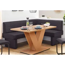 Home Affaire Eckbank HOME AFFAIRE, grau (anthrazit), B:142cm H:89cm T:182cm, Microfaser (Zusammensetzung: 100% Polyester), Sitzbänke, Eckbank