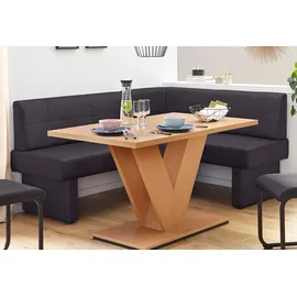 Home Affaire Eckbank HOME AFFAIRE, grau (anthrazit), B:142cm H:89cm T:182cm, Microfaser (Zusammensetzung: 100% Polyester), Sitzbänke, Eckbank