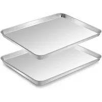 Luxuskollektion Edelstahl Backblech 23.5x17.5x2.5cm Spiegel Finish