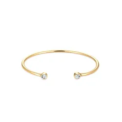 Armreif ELLI "Armreif Trend Kristalle 925 Silber", gold (gold, weiß), Armbänder, Damen, 17cm,mit Stein, Silber 925 (Sterlingsilber)