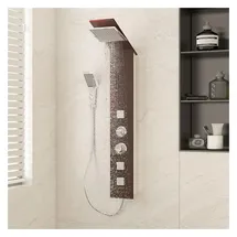 vidaXL Duschpaneel-System Glas Braun