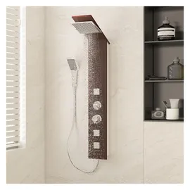 vidaXL Duschpaneel-System Glas Braun