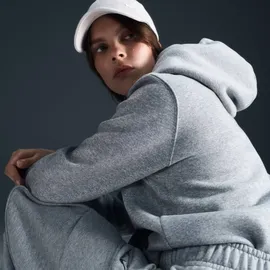 Nike Sportswear Phoenix Fleece Hoodie Damen 063 dk grey heather/sail XS