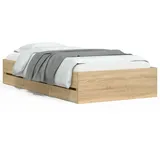 vidaXL Bettgestell 90 x 190 cm Sonoma-Eiche