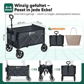 Sekey Bollerwagen Faltbar Klein 70L 80KG grau