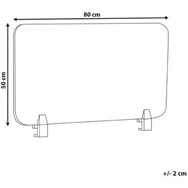 Beliani Schreibtischtrennwand Split 80 x 50 cm pfirsichrosa