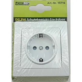 ChiliTec DELPHI Schutzkontakt-Steckdose mit erhöhtem Berührungsschutz Unterputz Installation Weiß