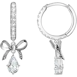 Thomas Sabo Creolen mit Schleifen-Anhänger mit Zirkonia (synth.), 82713844-0 silberfarben-weiß -