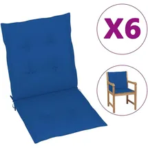 vidaXL Gartenstuhlauflagen 100 x 50 x 3 cm blau 6 St.